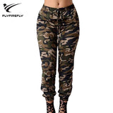 2018 Spring Military Camouflage Pants Women Elastic Waist Camo Harem Pants