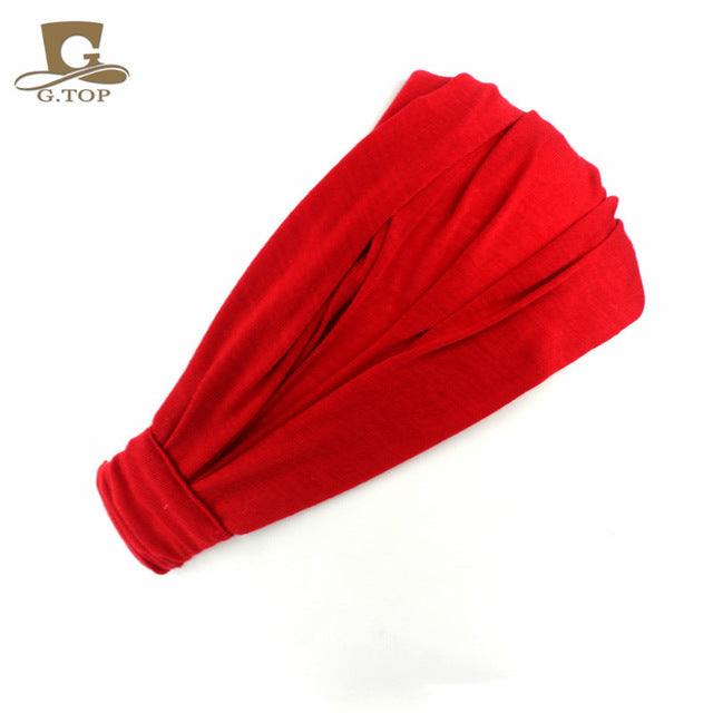 2018 new Ladies cotton Elastic Hairband Head Band Sport Yoga Headband