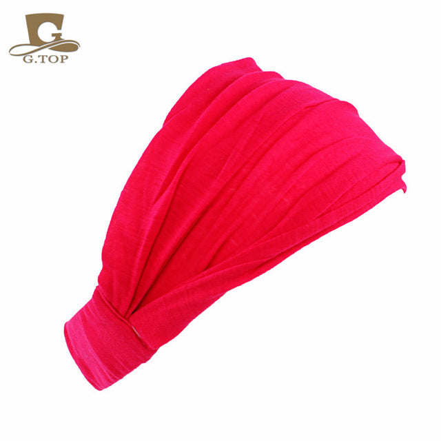 2018 new Ladies cotton Elastic Hairband Head Band Sport Yoga Headband