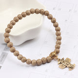 Fashion Matte Black Turquoises Beaded Bracelet For Women Alloy Gold Plane