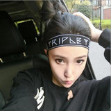 Unisex Fashion Elastic Sports Embroidery Letters Hip Hop Headwear Headbands