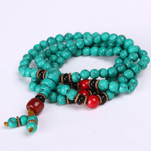 Buddhlism 108 prayer  Beads 8mm Size Tibetan Style Japa Mala Bracelet
